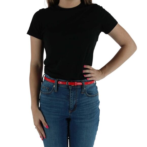 CTM Women's Skinny 1/2 Inch Dress Belt - Picture 2 of 3